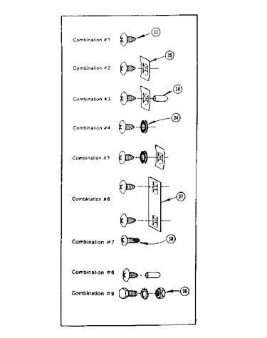Fastener combinations