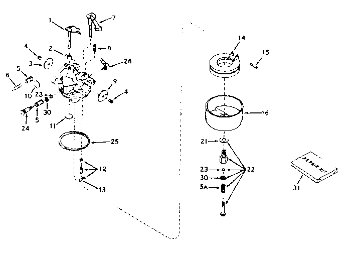 Carburetor no. 631070a