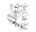 Tecumseh TYPE 643-21 basic engine diagram