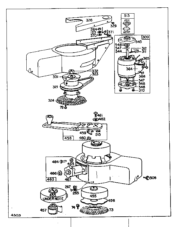 Blower housing and motor electric starter