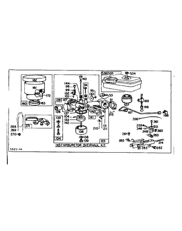 Carburetor assembly (choke-a-matic)