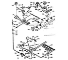 Kenmore 1037747100 lower burner section diagram