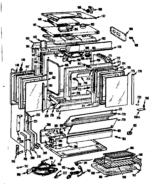 Upper oven section