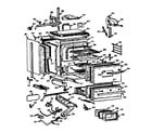 Kenmore 1037885900 lower oven and burner section diagram
