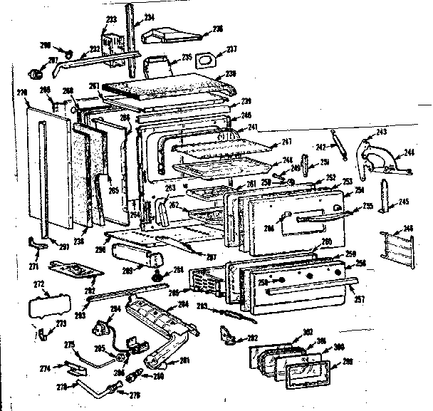 LOWER OVEN AND BURNER SECTION