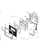 Lower black glass door