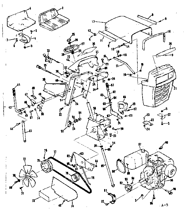 Steering assembly and grill