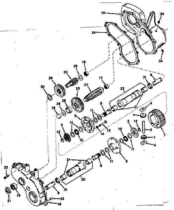 Gear reduction and differential