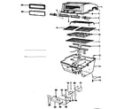 Kenmore 2582384580 grill and burner section diagram