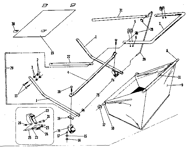 FRAME AND BASKET ASSEMBLY