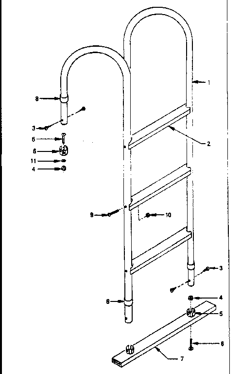 Pool inside ladder