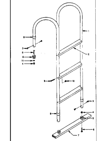 Pool inside ladder