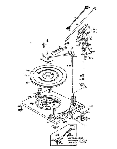 Record changer top view