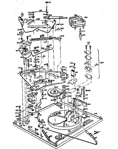 Record changer bottom view