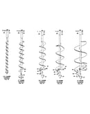 Augers for earth digger