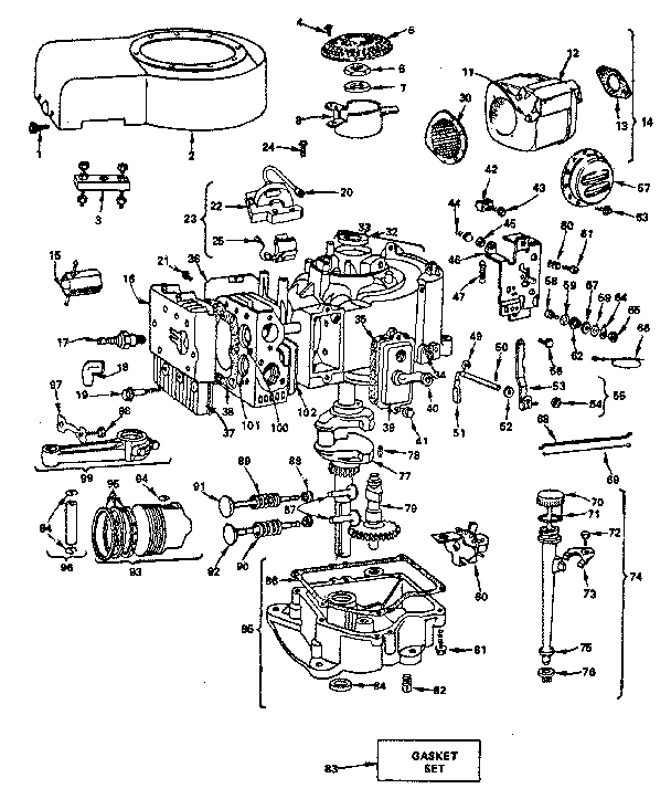 CYLINDER, CRANKSHAFT & ENGINE BASE GROUP