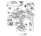 Briggs & Stratton 220707-0632-01 cylinder, crankshaft & engine base group diagram