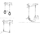 Sears 51272267-82 gym rings, swing, and trapeze assembly diagram