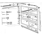 Sears 69660892 roll-up door + fastener system diagram
