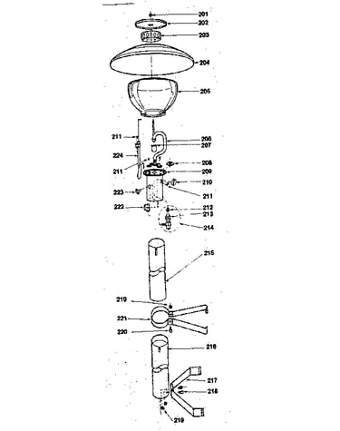 Gas light section