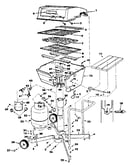 Grill, burner section and cart