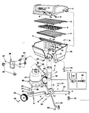 Grill, burner section and cart