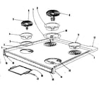 Kenmore 1019686600 cooktop section diagram