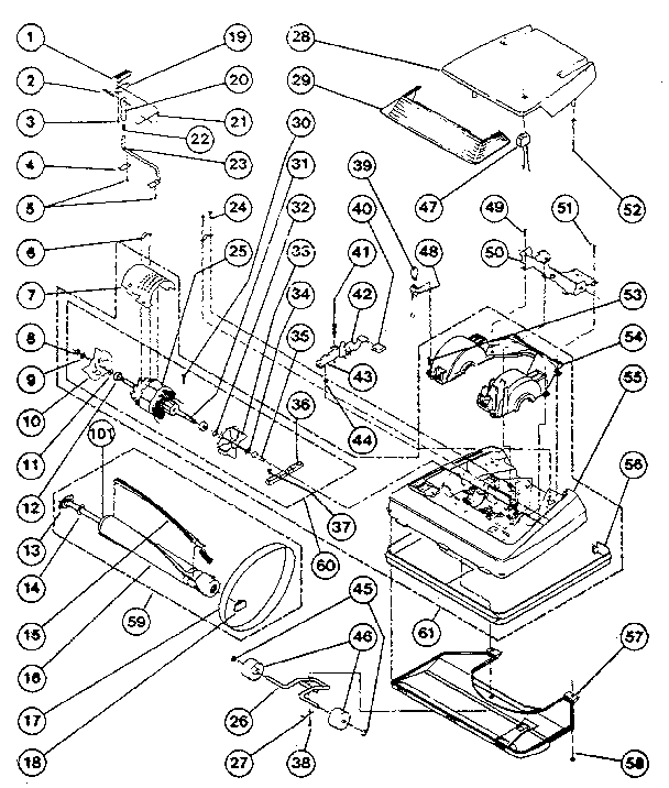 Nozzle and motor assembly