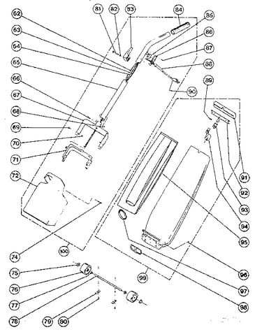 Handle and bag housing
