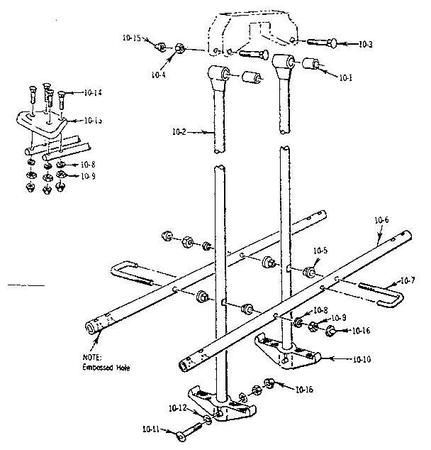 GLIDERIDE ASSEMBLY NO. 101 (OPEN PARTS BAG NO. 2605330)