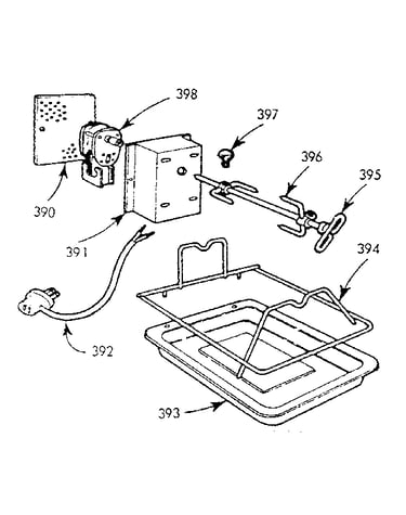 Oven rotisserie kit no. 7106700 (optional)