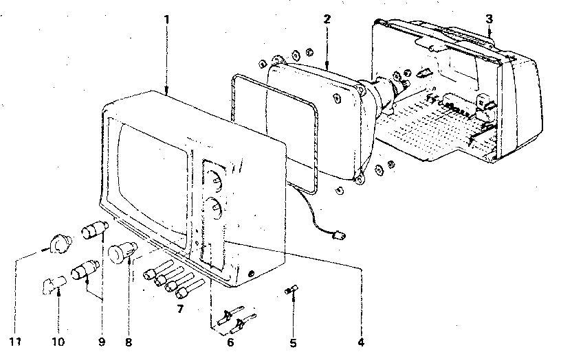 Cabinet exploded view and repair parts list