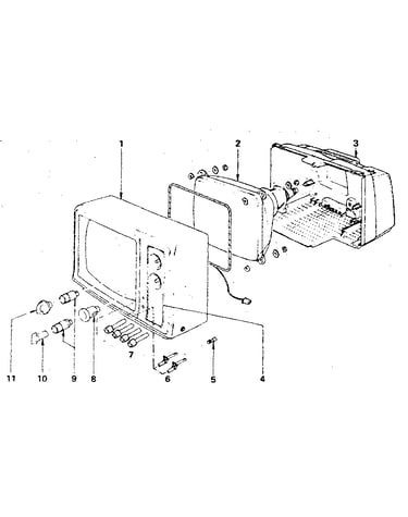 Cabinet exploded view and repair parts list