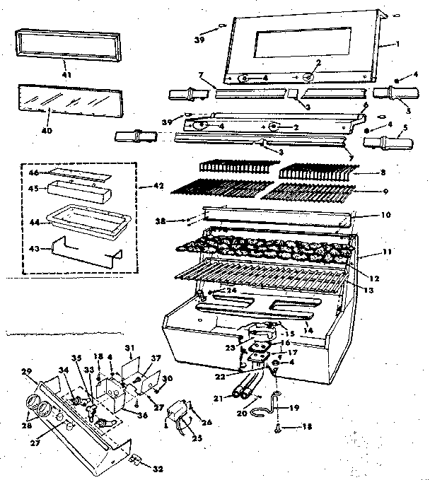 Grill & burner section