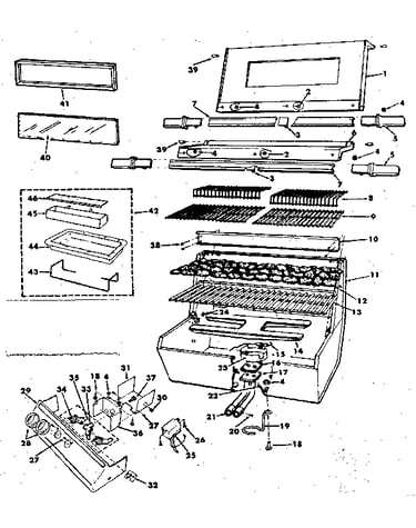 Grill & burner section