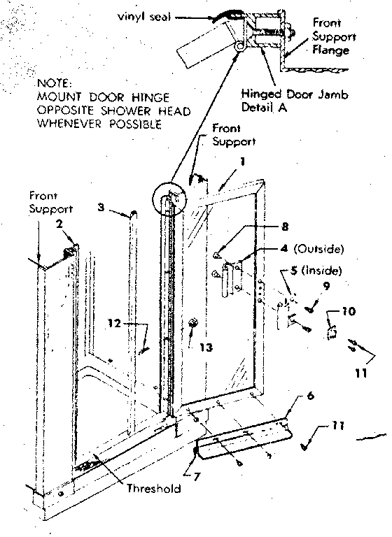 SHOWER DOOR ASSEMBLY