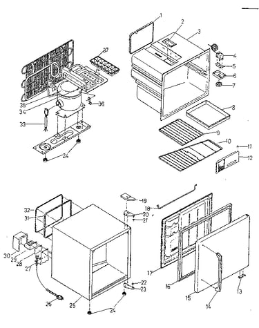 Refrigerator cabinet parts