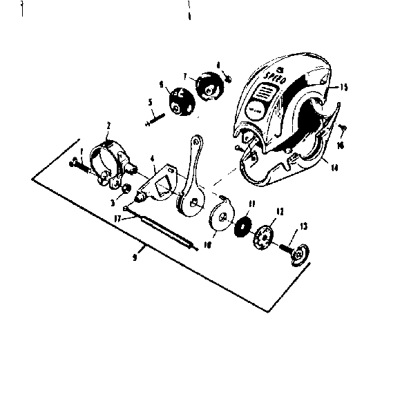 Huret 5-speed shift control assembly