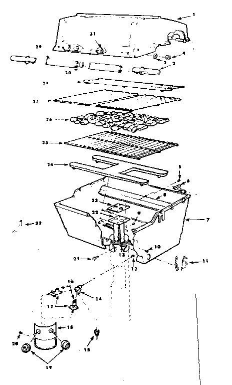 GRILL AND BURNER SECTION