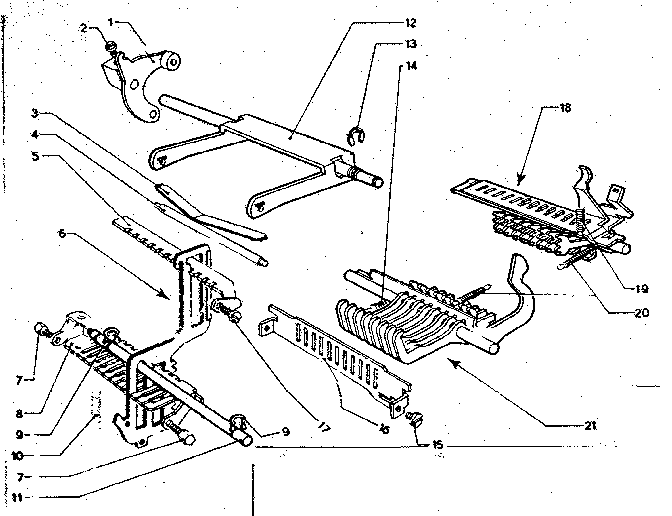 CALC. RACKS, UNIV. BAR, TRANSFER LEVERS, & TRANSFER SECTORS