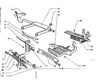 Sears 60358450 calc. racks, univ. bar, transfer levers, & transfer sectors diagram