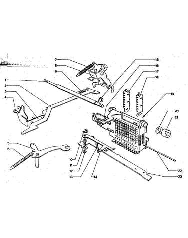 Stop section, escapement, restoring of stop section