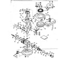 Tecumseh TYPE 670-36 basic engine diagram