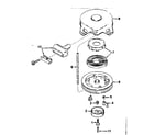 Tecumseh H25-25139G rewind starter no. 590420 diagram