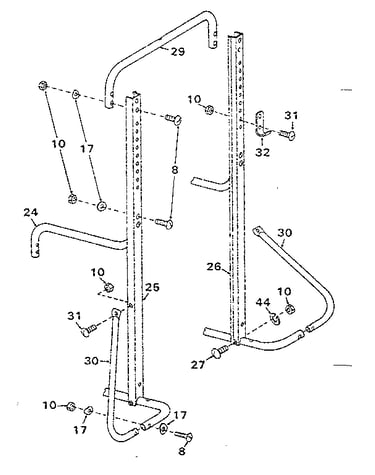 Squat rack assembly