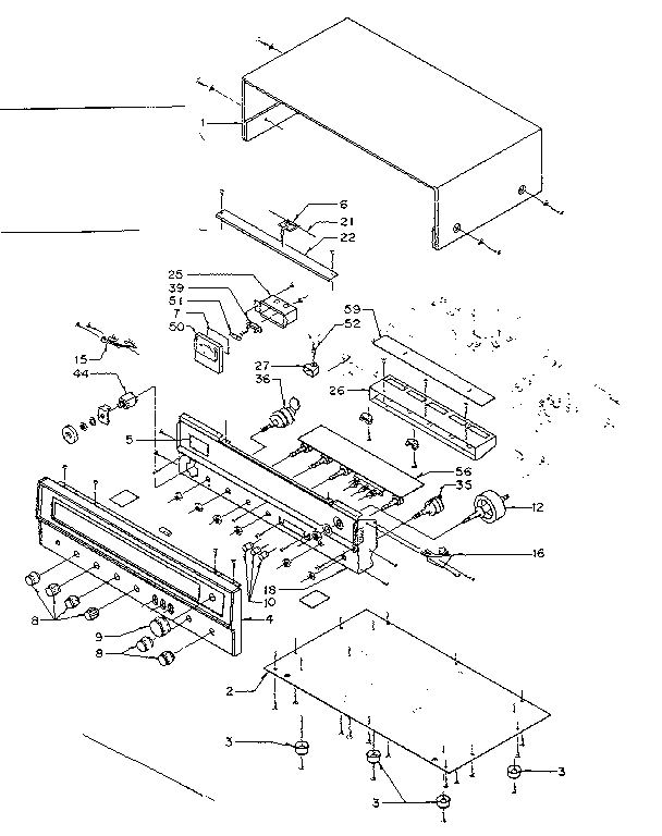 Cabinet and chassis front mounted assemblies