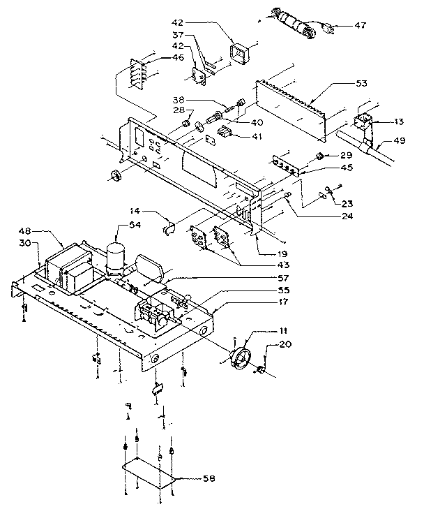 Chassis and rear mounted assemblies