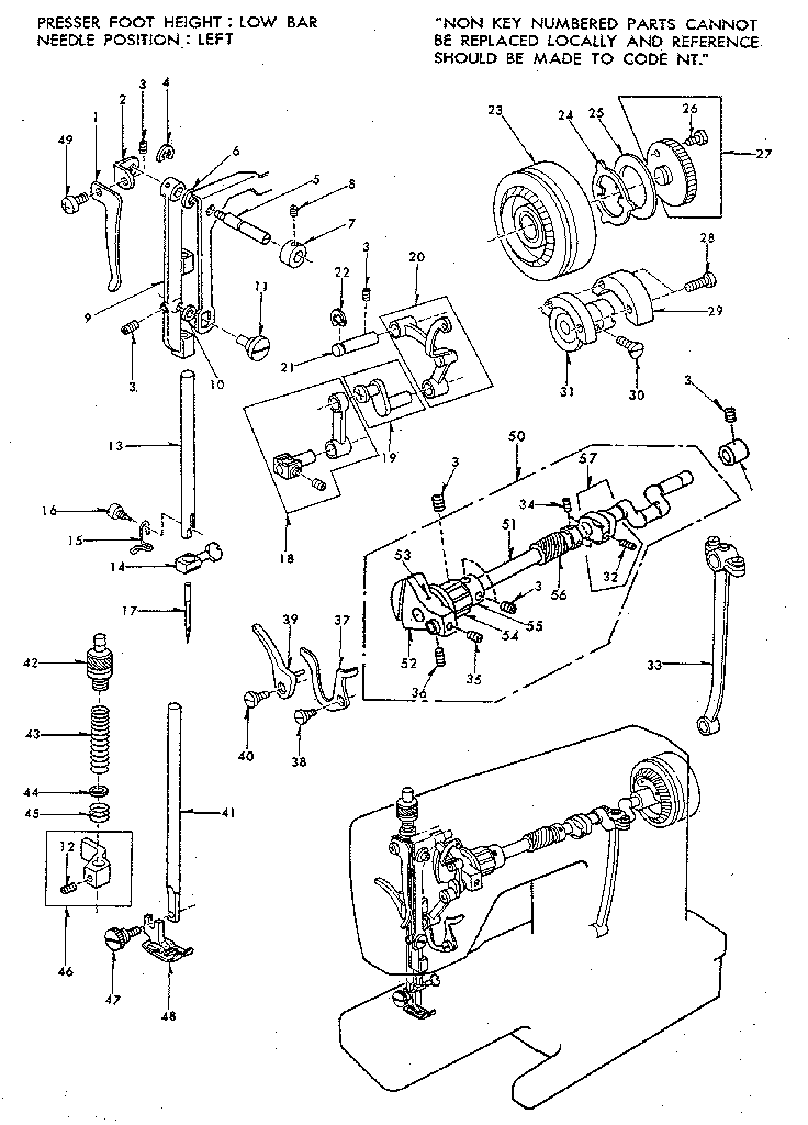 Presser bar assembly