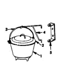 Boston bean pot with crane hook-no. 42-84025