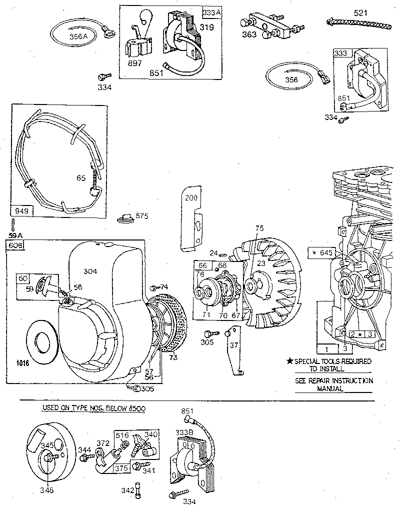 Rewind starter assembly